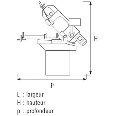 SIDAMO - SR 170 MV Scie à ruban manuelle avec socle 230V 1,1kW Capacité de coupes 140mm