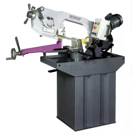 OPTIMUM - S275N Scie à ruban métal triphasée 400V 1.1 kW 2 vitesses - Descente hydraulique par vérin