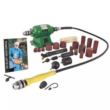 Système de ponçage complet 230V 300W 3000Tr/min. avec double sortie d'arbre