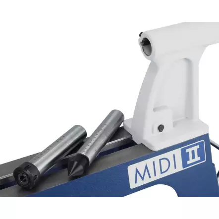 MIDI 2 PLUS - Mini Tour à Bois d'établi 400 mm avec convertisseur + mandrin Nova G3 et rallonge de banc 280 mm