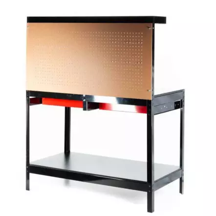 HOLZMANN - WT06 - Établi métallique avec panneau porte-outils - 121 x 61 x 150 cm