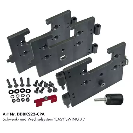 EASY SWING XL - Système de fixation rapide pivotante de rallonge de banc pour tours Twister XL et Stratos XL