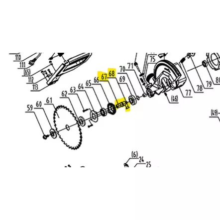 SCHEPPACH - Arbre de transmission pour scie à onglet radiale HM81LXU et HM216