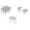 FLEX01 Table de travail pliable pour atelier 845 x 600 mm - Charge maxi. 454 kg - 6