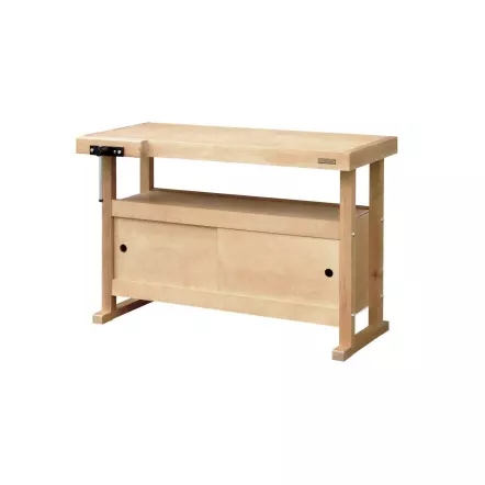 OUTIFRANCE - Etabli Bois 1200 mm avec Presse avant horizontale et portes coulissantes