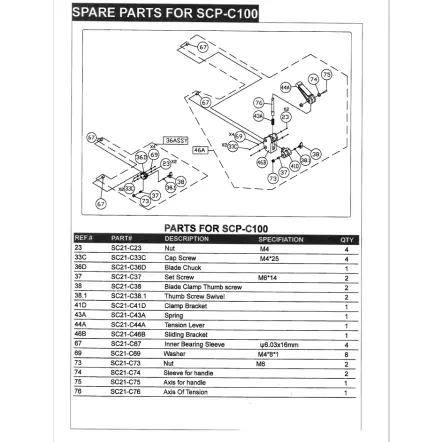 PEGAS - Kit complet de têtes de serrage d’origine pour SCP16, SCP21 et SCP30