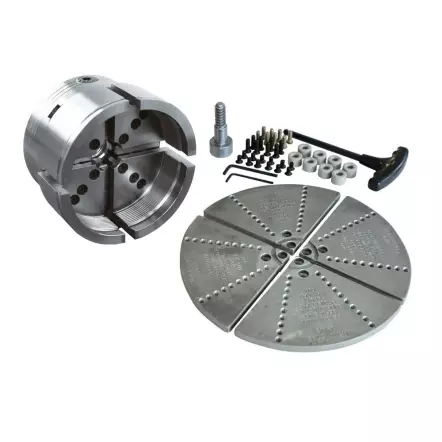 TEKNATOOL - SET XL - Mandrin TITAN 3 127 mm avec jeu de mors Titan Power 127 mm et Plateau de reprise 300 mm