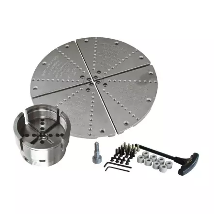 TEKNATOOL - SET XL - Mandrin TITAN 3 127 mm avec jeu de mors Titan Power 127 mm et Plateau de reprise 300 mm