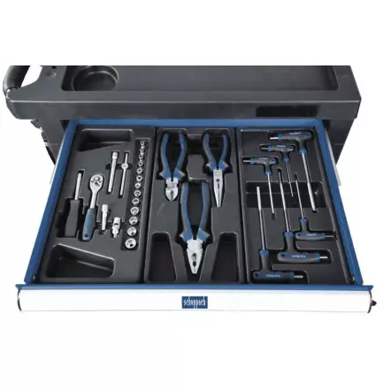 SCHEPPACH - TW1000 - Servante d'atelier 770 x 460 x 970 mm - Inclus 263 Outils
