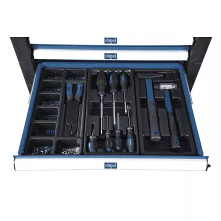 SCHEPPACH - TW1000 - Servante d'atelier 770 x 460 x 970 mm - Inclus 263 Outils