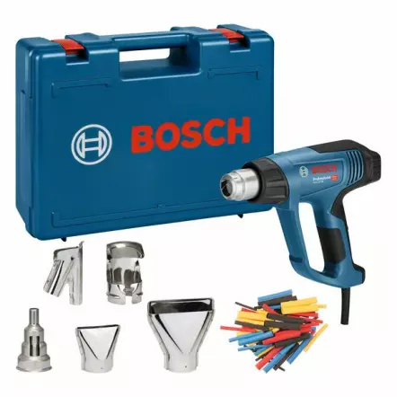 BOSCH - GHG 23-66 Décapeur thermique professionnel 230V 2300W avec écran LCD, coffret de transport, 4 buses et patin de soudage
