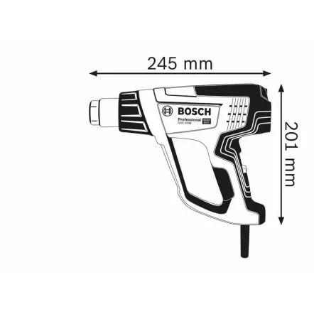 BOSCH - GHG 23-66 Décapeur thermique professionnel 230V 2300W avec écran LCD, coffret de transport et 2 buses