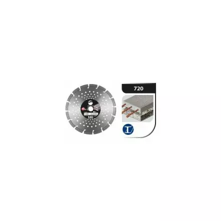 LEMAN - Disque diamant segments béton armé, acier dia 230 mm