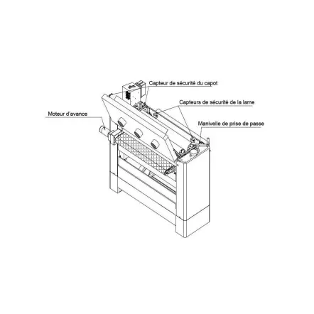 HOLZPROFI - SPB-38MONO - Ponceuse Large bande à 2 rouleaux Largeur 965 mm - 3700 W