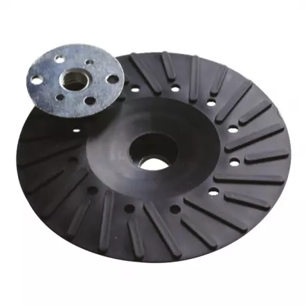 LEMAN - Plateau caoutchouc écrou M14 pour disque fibre ( Ø 115 ou 125 ou 180 )