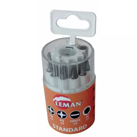 LEMAN - Tonnelet de 9 embouts 25 mm + 1 porte-embout magnétique