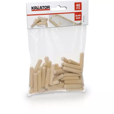 KREATOR-Tourillons-en-Bois-8x40mm-40-pcs-pour-assemblages-solides-et-invisibles-03110102-1