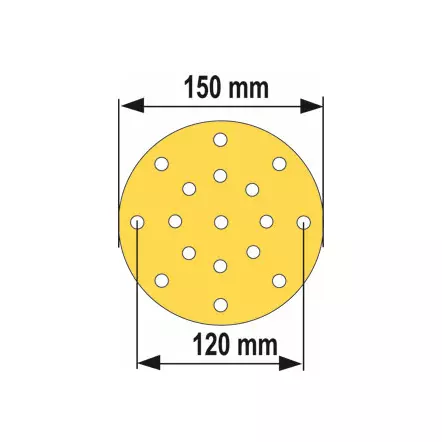 LEMAN - Lot de 50 disques velcro brun pour ponceuse orbitale diamètre 150 mm