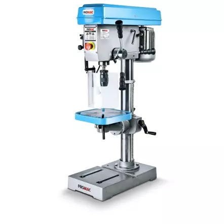 PROMAC - 370ELB - 371ELB - Perceuse d'établi à métaux 230 ou 400 V - Course de Broche 80 mm - Table inclinable
