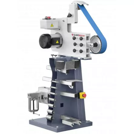 CORMAK - STU75 - Backstand Professionnel Grugeuse et enocheuse - Bande 2000 x 75 mm - 400 V avec Moteur 1500 W