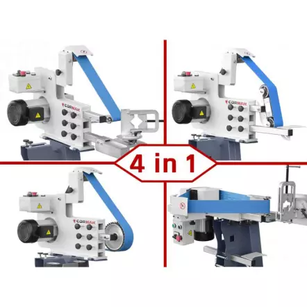 CORMAK - STU75 - Backstand Professionnel Grugeuse et enocheuse - Bande 2000 x 75 mm - 400 V avec Moteur 1500 W