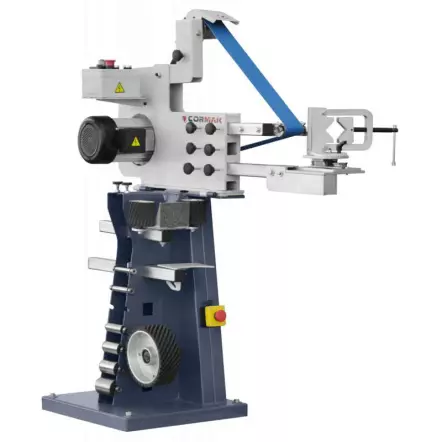 CORMAK - STU75 - Backstand Professionnel Grugeuse et enocheuse - Bande 2000 x 75 mm - 400 V avec Moteur 1500 W