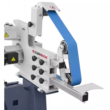 CORMAK - STU75 - Backstand Professionnel Grugeuse et enocheuse - Bande 2000 x 75 mm - 400 V avec Moteur 1500 W