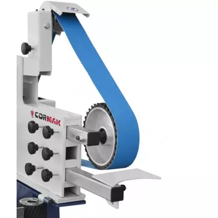 CORMAK - STU75 - Backstand Professionnel Grugeuse et enocheuse - Bande 2000 x 75 mm - 400 V avec Moteur 1500 W