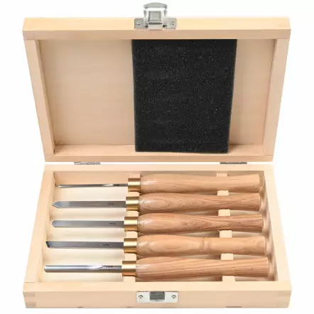 PROXXON - 27023 - Coffret de 5 outils de tournage HSS pour mini tour à bois