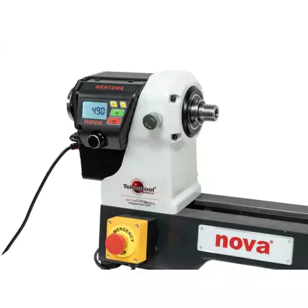 NOVA NEPTUNE 190 DVR - Tour à bois moteur sans courroie à entrainement direct - Distance 457 mm - 1,5 CV