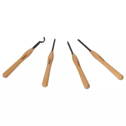 H4TLGM - Coffret de 4 gouges pastille carbure - Longueur de manche 338 mm