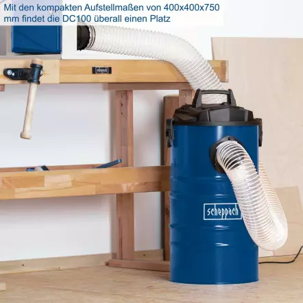 DC100 - Aspirateur Tonneau 65 L - 215 m3/h - Avec lot d'adaptateurs