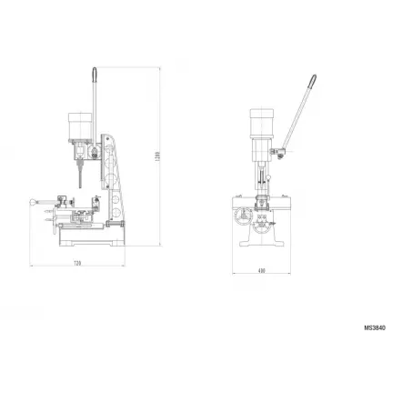 JEAN L’ÉBÉNISTE - MS3840 Mortaiseuse à Bédane Carré - 230V 1100W - 1,5CV