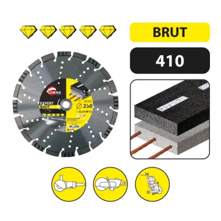 LEMAN - 410 - Disque diamant segments turbo alterné multimatériaux