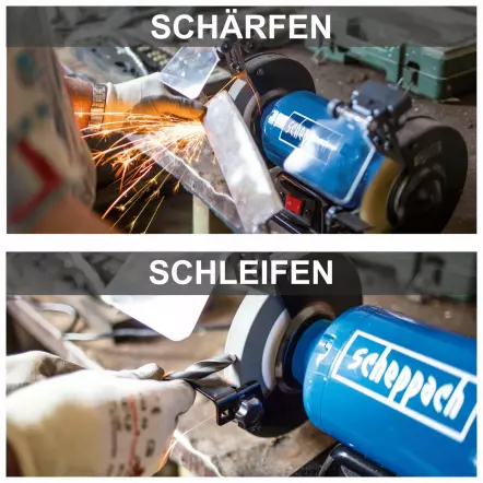 SM150LB Touret - Meule Ø 150 mm - 400 W (Brosse métallique et meule sèche)