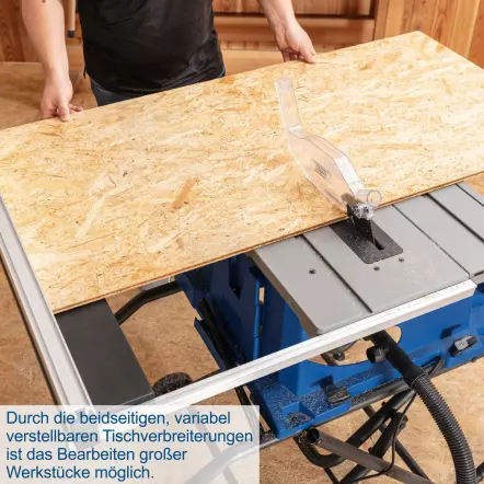 HS115 - Scie circulaire de table avec chariot de déplacement - Hauteur de coupe 83 mm - 2000 W