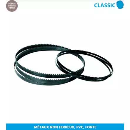 Lame de scie à ruban carbone pour métaux non-ferreux (sur-mesure longueur 2000 à 3000 mm)