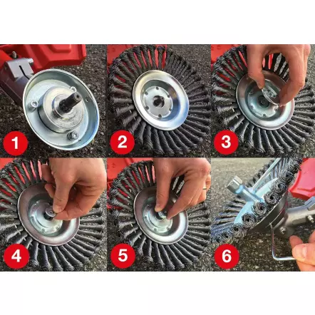 Brosse conique en Acier pour débrousailleuse ø200 mm CZ200