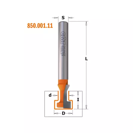 Fraise pour serrure - diamètre 10,5 mm - queue de 8 mm - Vis M6