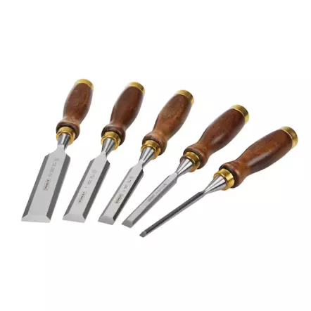 Coffret Ciseaux à bois 5 pièces 6mm, 10mm, 15mm, 20mm et 25mm