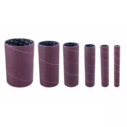 Jeu de manchons abrasifs Grain 120 Ø 13 / 19 / 26 / 38 / 51 / 76 mm pour OSM100 et OSM600
