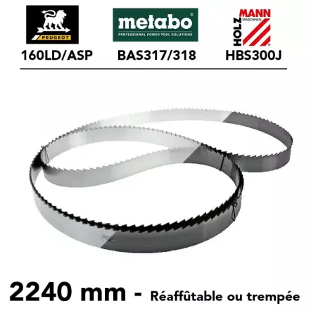 LEMAN - Lame de scie à ruban pour 28-192, HBS300, BAS315 / 316 / 317 / 318 (longueur : 2240 mm)