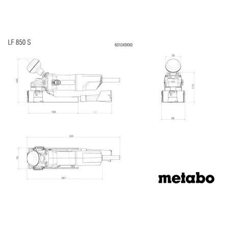 LF 850 S - Fraiseuse à bois 80 mm 230V 850W avec coffret metaBOX 145 - Metabo