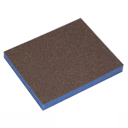 Éponge Abrasive 2 faces (par 5 ou 10 unités) - 98x120x13 mm - Grain 60, 100 ou 180