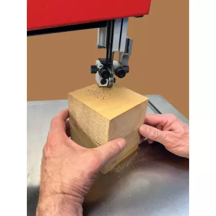Scrolling wood cube