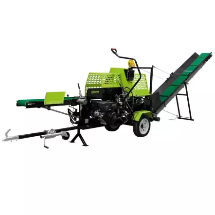 ZI-SPA380 - Combiné scieur-fendeur  thermique - 9000W Puissance de fendage 20T