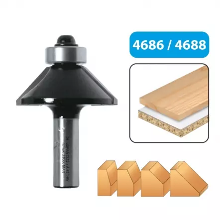 Mèche à chanfreiner + guide - diamètres ø19 - ø22 - ø32 et ø45 mm