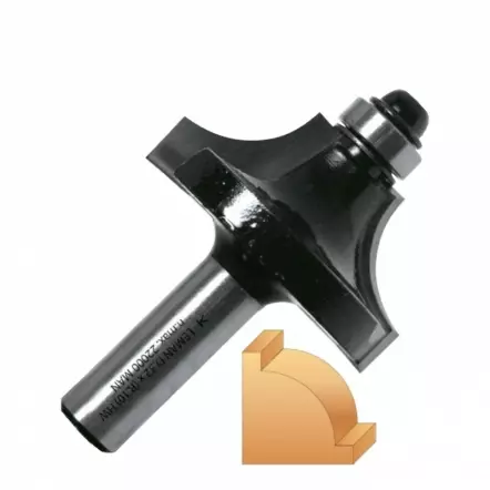LEMAN - Mèche 1/4 de rond avec plat + guide (Différents diamètres disponibles)