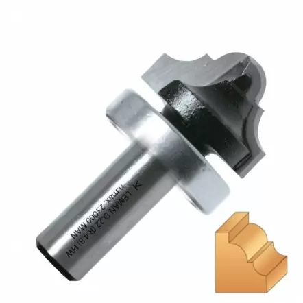 Mèche pour moulures décoratives + guide supérieur