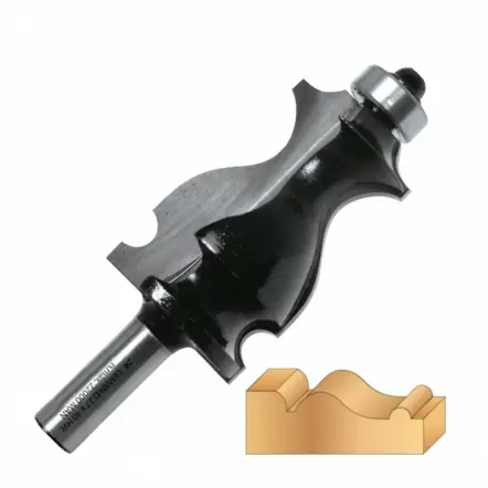 LEMAN - Mèche pour moulures décoratives + guide